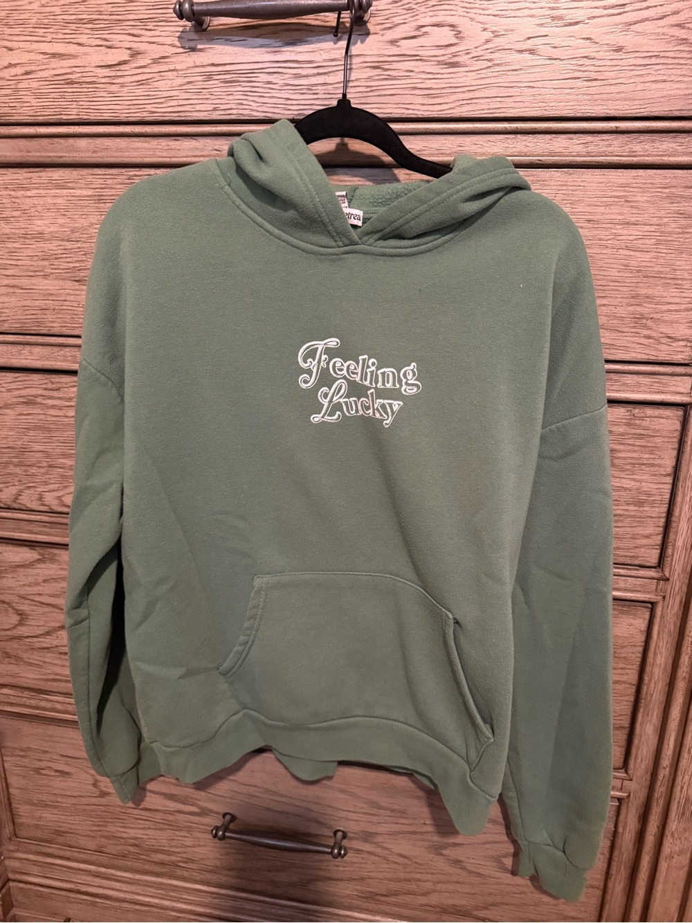 Feeling Lucky Green Hoodie Sweatshirt - Women